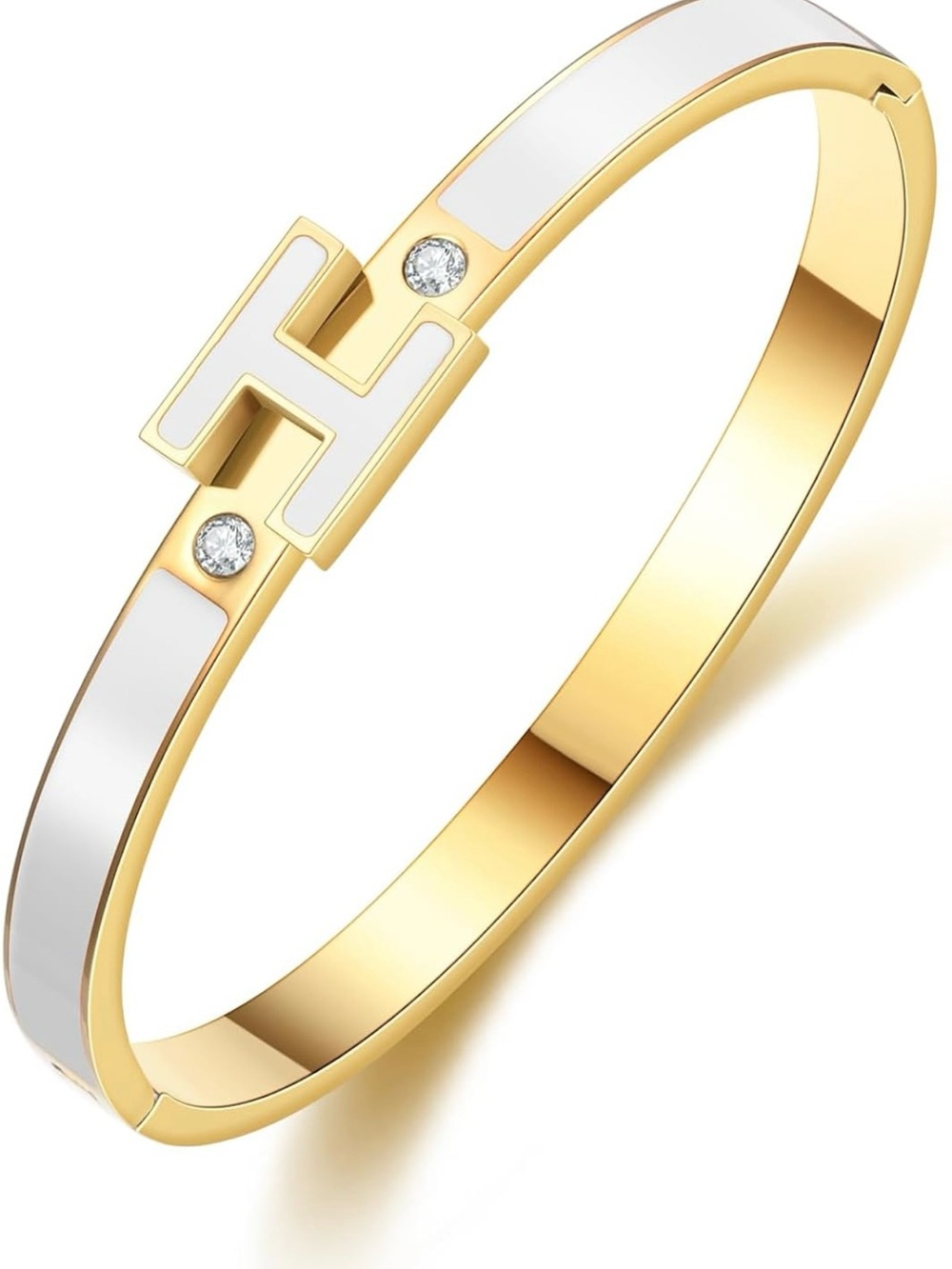 Gold Bracelet for Women Titanium Steel Butterfly Cross Clover Bracelet